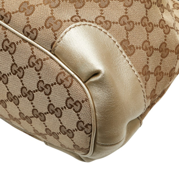 グッチ GGキャンバス スーキー ハンドバッグ ショルダーバッグ 2WAY 247902 ブラウン ゴールド キャンバス レザー レディース GUCCI 【中古】