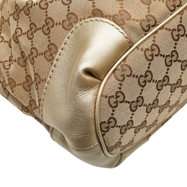 グッチ GGキャンバス スーキー ハンドバッグ ショルダーバッグ 2WAY 247902 ブラウン ゴールド キャンバス レザー レディース GUCCI 【中古】