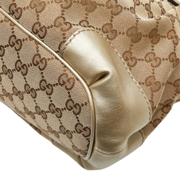 グッチ GGキャンバス スーキー ハンドバッグ ショルダーバッグ 2WAY 247902 ブラウン ゴールド キャンバス レザー レディース GUCCI 【中古】