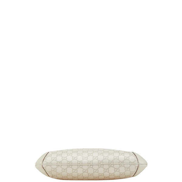 グッチ グッチシマ ホースビット ワンショルダーバッグ 145826 グレー レザー レディース GUCCI 【中古】