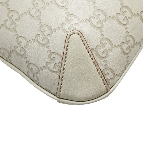 グッチ グッチシマ ホースビット ワンショルダーバッグ 145826 グレー レザー レディース GUCCI 【中古】