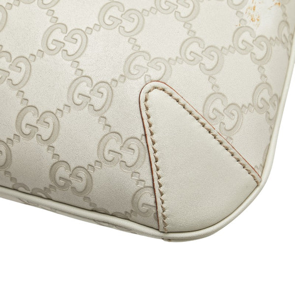 グッチ グッチシマ ホースビット ワンショルダーバッグ 145826 グレー レザー レディース GUCCI 【中古】