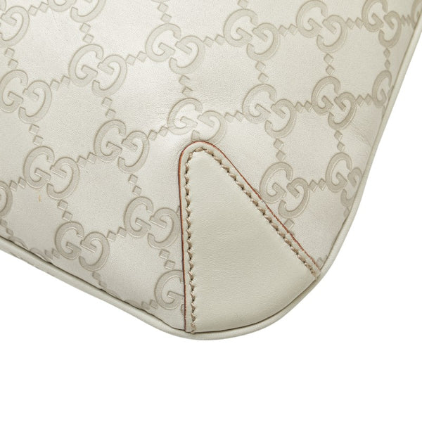 グッチ グッチシマ ホースビット ワンショルダーバッグ 145826 グレー レザー レディース GUCCI 【中古】