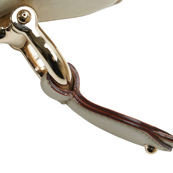 グッチ グッチシマ ホースビット ワンショルダーバッグ 145826 グレー レザー レディース GUCCI 【中古】