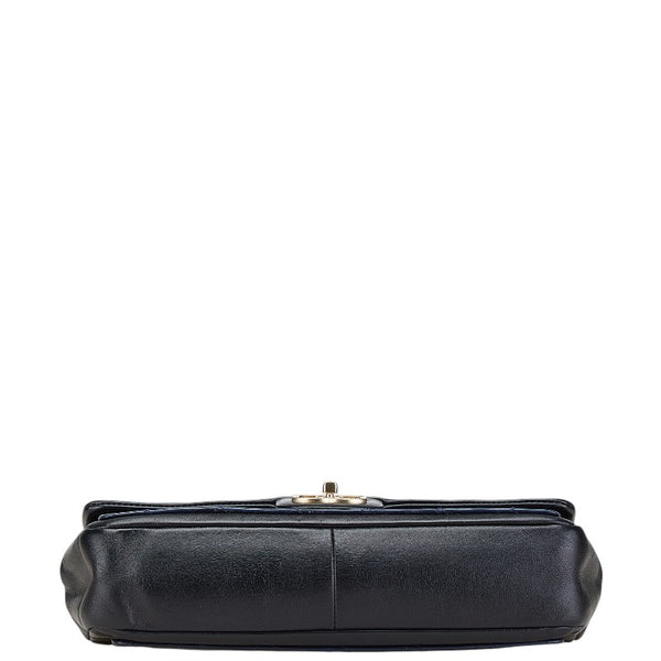 シャネル ココマーク マトラッセ バイカラー チェーン ショルダーバッグ ネイビー ブラック ラムスキン レディース CHANEL 【中古】