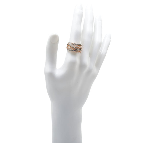 K18PG ピンクゴールド ダイヤ0.70ct リング 指輪 レディース 15号 【中古】