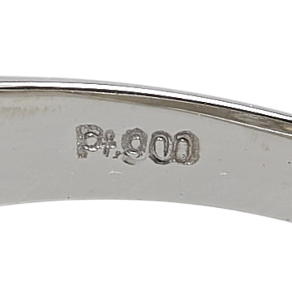 Pt900 プラチナ ダイヤ1.00ct 一文字 リング 指輪 メンズ 16号 【中古】