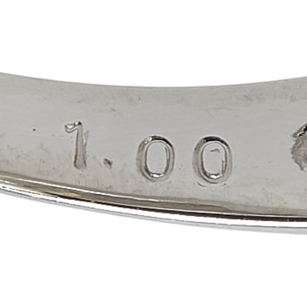 Pt900 プラチナ ダイヤ1.00ct 一文字 リング 指輪 メンズ 16号 【中古】