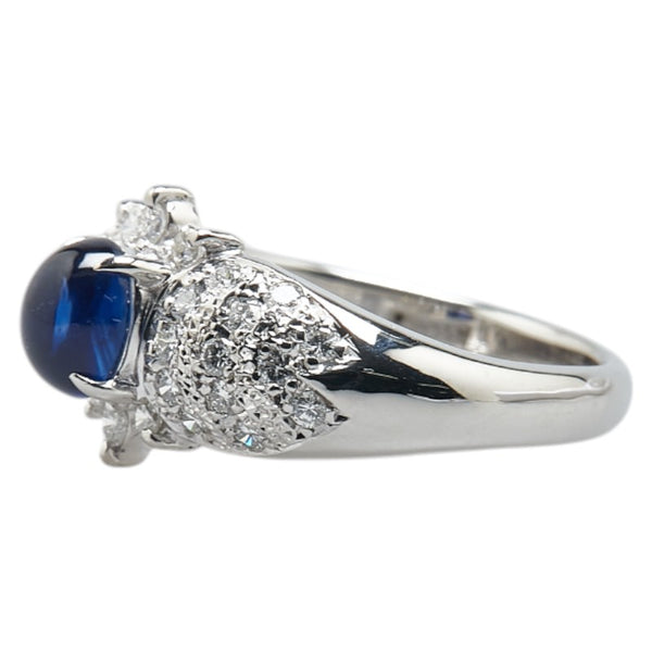 Pt900 プラチナ サファイア1.08ct ダイヤ0.38ct リング 指輪 レディース 12号 【中古】