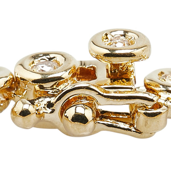 K18YG イエローゴールド ダイヤ1.00ct テニスチェーン ブレスレット レディース 【中古】