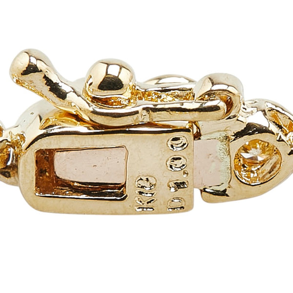 K18YG イエローゴールド ダイヤ1.00ct テニスチェーン ブレスレット レディース 【中古】