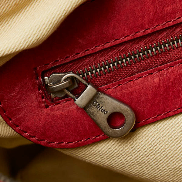 クロエ シルベラード ハンドバッグ ショルダーバッグ レッド レザー レディース Chloe 【中古】