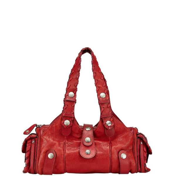 クロエ シルベラード ハンドバッグ ショルダーバッグ レッド レザー レディース Chloe 【中古】