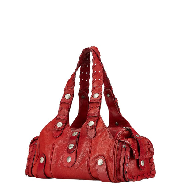 クロエ シルベラード ハンドバッグ ショルダーバッグ レッド レザー レディース Chloe 【中古】