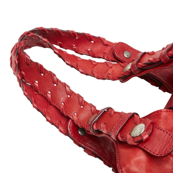 クロエ シルベラード ハンドバッグ ショルダーバッグ レッド レザー レディース Chloe 【中古】