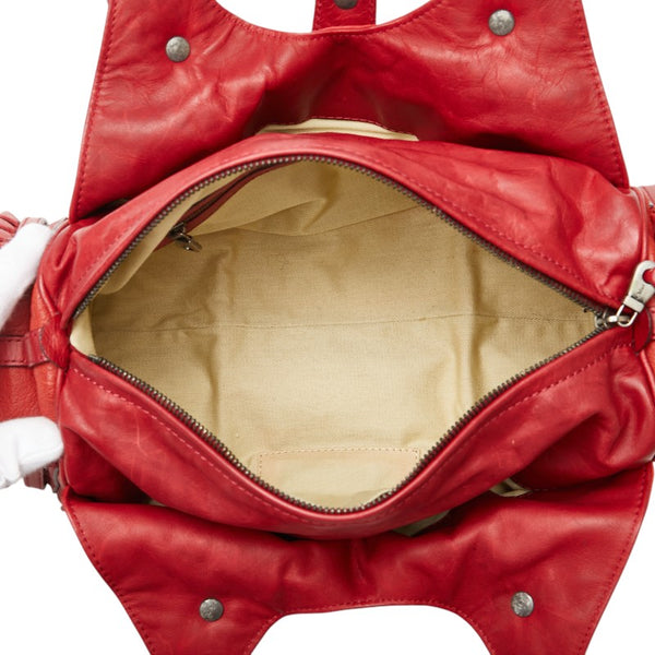 クロエ シルベラード ハンドバッグ ショルダーバッグ レッド レザー レディース Chloe 【中古】