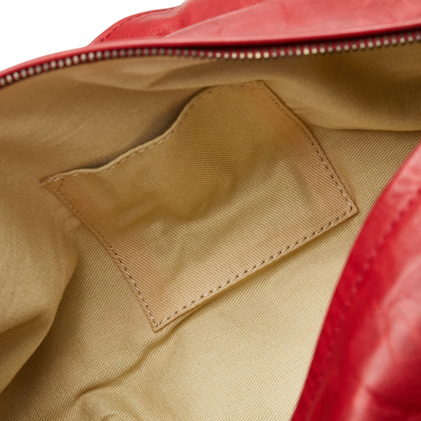 クロエ シルベラード ハンドバッグ ショルダーバッグ レッド レザー レディース Chloe 【中古】