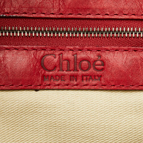 クロエ シルベラード ハンドバッグ ショルダーバッグ レッド レザー レディース Chloe 【中古】