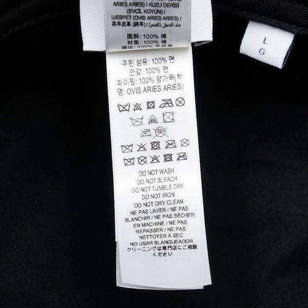 バーバリー ロゴ バケットハット サイズ:L(59cm) ブラック レッド コットン レザー メンズ BURBERRY 【中古】