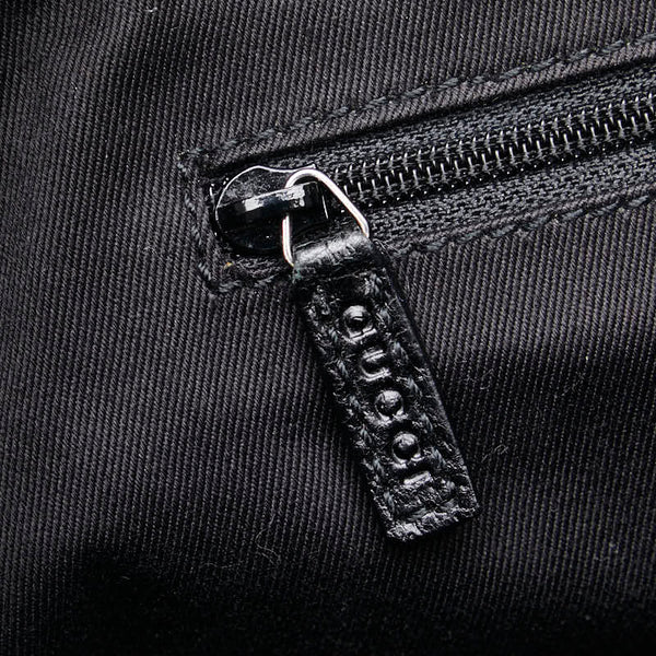 グッチ GGキャンバス トートバッグ ショルダーバッグ 113017 ブラック キャンバス レザー レディース GUCCI 【中古】