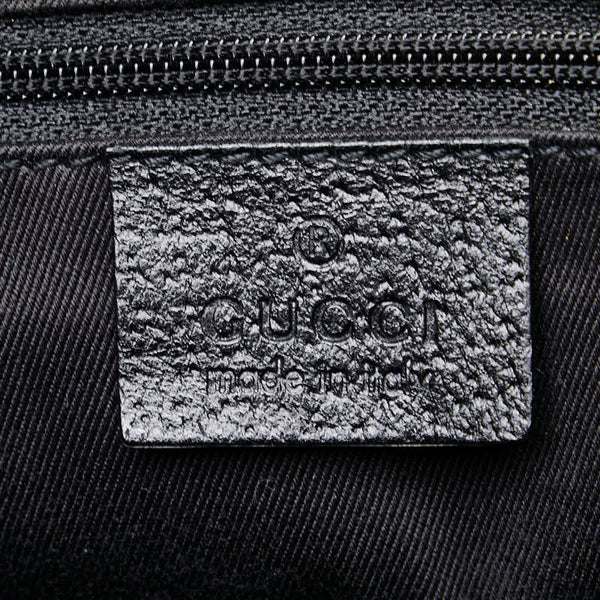 グッチ GGキャンバス トートバッグ ショルダーバッグ 113017 ブラック キャンバス レザー レディース GUCCI 【中古】