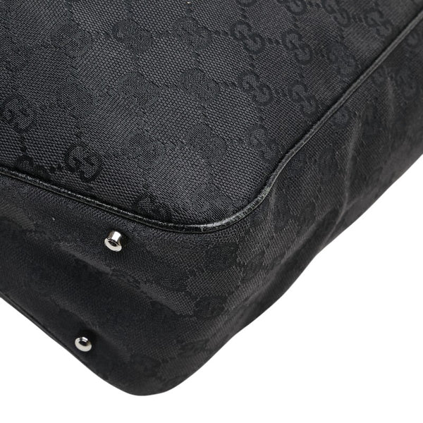 グッチ GGキャンバス トートバッグ ショルダーバッグ 113017 ブラック キャンバス レザー レディース GUCCI 【中古】