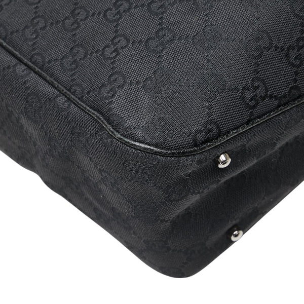 グッチ GGキャンバス トートバッグ ショルダーバッグ 113017 ブラック キャンバス レザー レディース GUCCI 【中古】