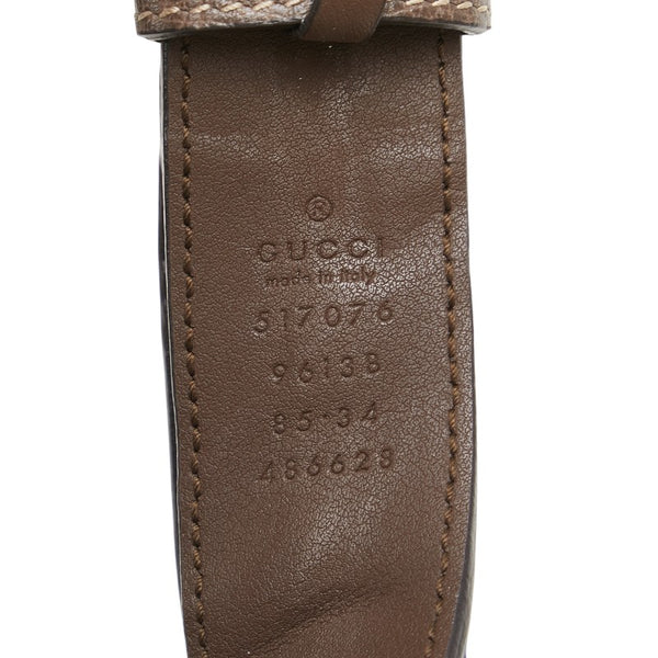 グッチ GGスプリーム オフディア ウエストバッグ ボディバッグ 85/34 517076 ブラウン ベージュ PVC レザー レディース GUCCI 【中古】