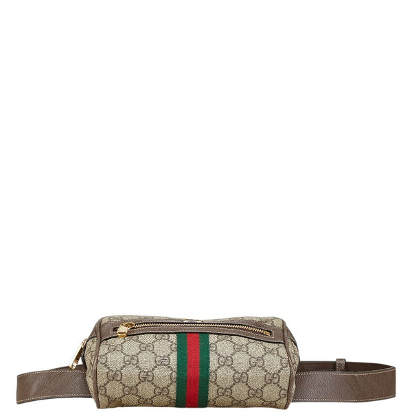 グッチ GGスプリーム オフディア ウエストバッグ ボディバッグ 85/34 517076 ブラウン ベージュ PVC レザー レディース GUCCI 【中古】