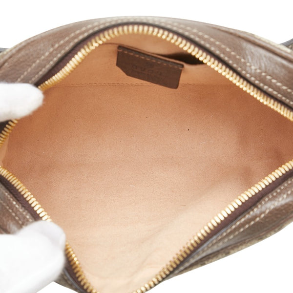 グッチ GGスプリーム オフディア ウエストバッグ ボディバッグ 85/34 517076 ブラウン ベージュ PVC レザー レディース GUCCI 【中古】