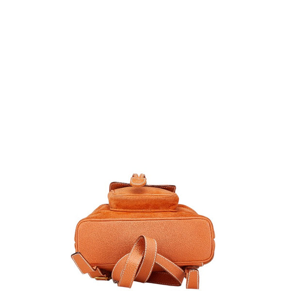 グッチ バンブー リュック バックパック 003 2058 0030 オレンジ スウェード レザー レディース GUCCI 【中古】