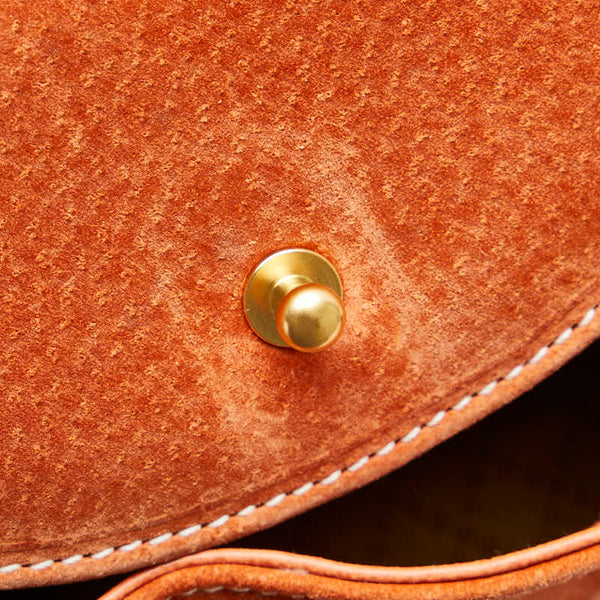 グッチ バンブー リュック バックパック 003 2058 0030 オレンジ スウェード レザー レディース GUCCI 【中古】