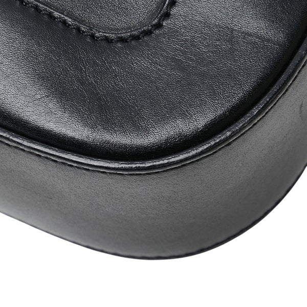 セリーヌ チェーン 斜め掛け ミニショルダーバッグ ブラック レザー レディース CELINE 【中古】
