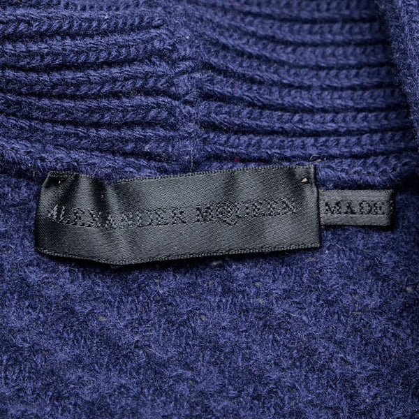 アレキサンダーマックイーン カーディガン サイズ：XS ネイビー ブラック ウール メンズ Alexander McQueen 【中古】