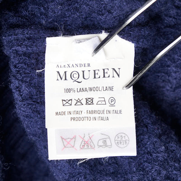 アレキサンダーマックイーン カーディガン サイズ：XS ネイビー ブラック ウール メンズ Alexander McQueen 【中古】