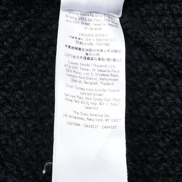 グッチ 22SS Cable Knit Cardigan with Detachable Sleeves デタッチャブル スリーブス ケーブルニットカーディガン サイズ：L 681624 ブラック ウール メンズ GUCCI 【中古】