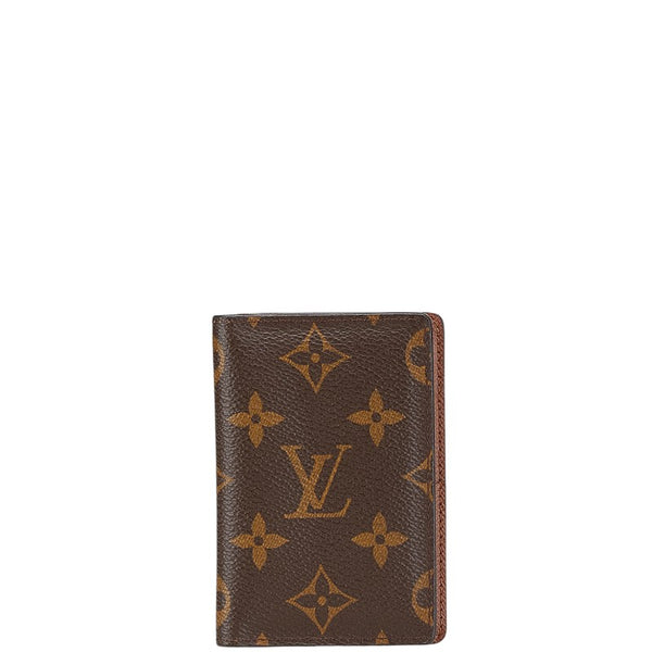 ルイ ヴィトン モノグラム オーガナイザー ドゥ ポッシュ カードケース M60502 ブラウン PVC レザー レディース LOUIS VUITTON 【中古】