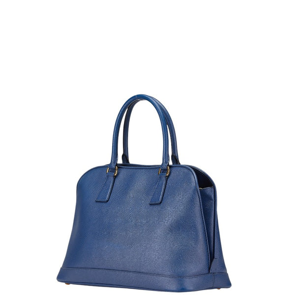 プラダ 三角ロゴプレート ショルダーバッグ ハンドバッグ 2WAY BN2567 ブルー サフィアーノレザー レディース PRADA 【中古】