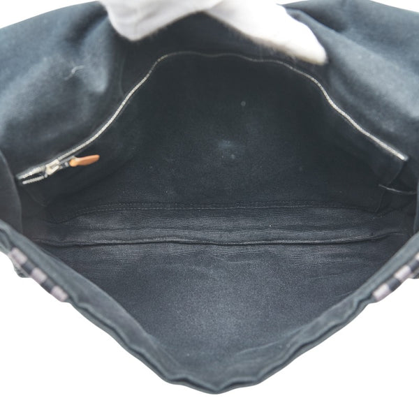 エルメス フールトゥ バサスMM 斜め掛け ショルダーバッグ メッセンジャーバッグ ブラック キャンバス レディース HERMES 【中古】