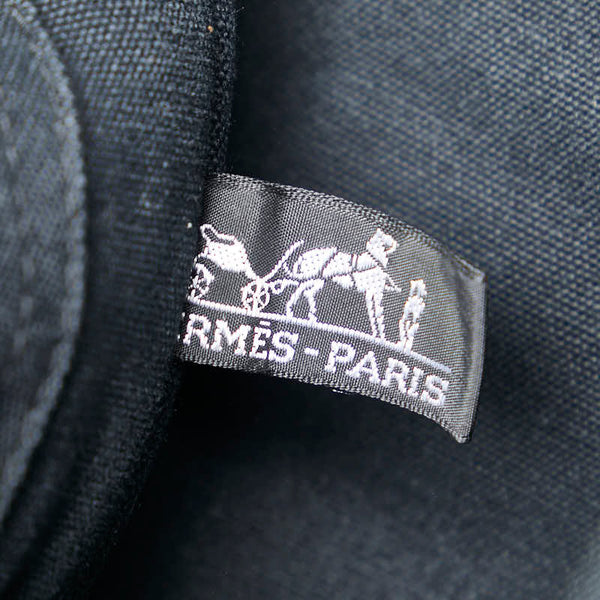 エルメス フールトゥ バサスMM 斜め掛け ショルダーバッグ メッセンジャーバッグ ブラック キャンバス レディース HERMES 【中古】