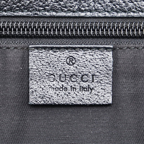 グッチ GGキャンバス 斜め掛け ショルダーバッグ 114273 ブラック キャンバス レザー レディース GUCCI 【中古】