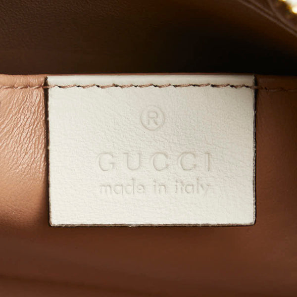 グッチ オフィディア 斜め掛け ショルダーバッグ 517350 ベージュ ブラック パイソン レザー レディース GUCCI 【中古】