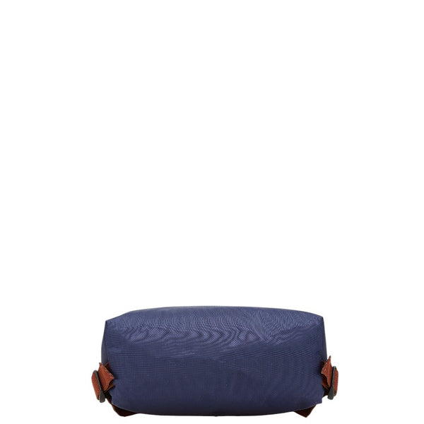 ロンシャン ル プリアージュ リュック バックパック ネイビー ブラウン ナイロン レザー レディース Longchamp 【中古】