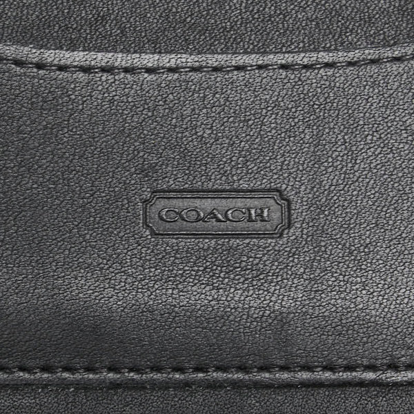 コーチ ドキュメントケース 書類ケース ブラック レザー メンズ COACH 【中古】