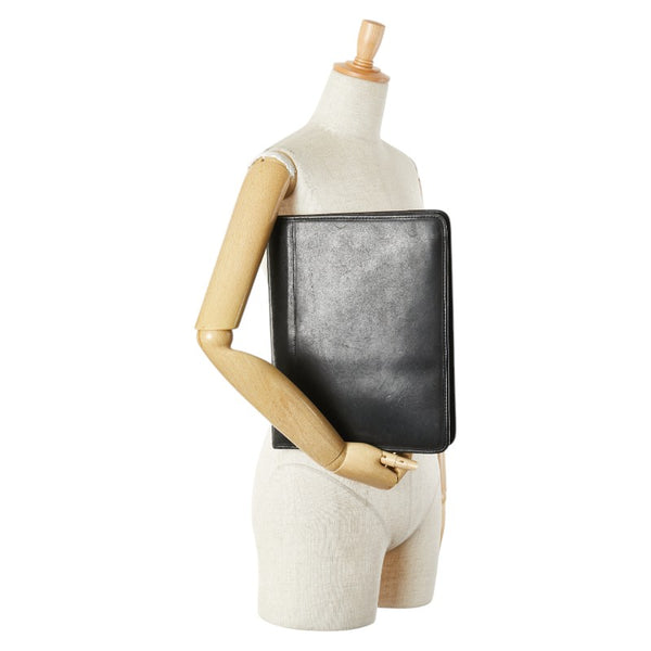 コーチ ドキュメントケース 書類ケース ブラック レザー メンズ COACH 【中古】