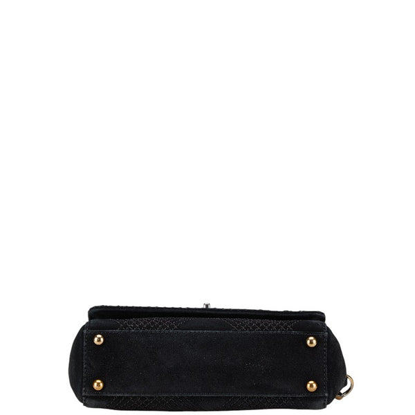 シャネル ココマーク ワイルドステッチ チェーン ショルダーバッグ ブラック スウェード レザー レディース CHANEL 【中古】