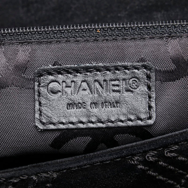 シャネル ココマーク ワイルドステッチ チェーン ショルダーバッグ ブラック スウェード レザー レディース CHANEL 【中古】