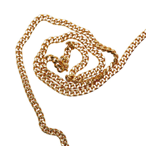 サンローラン YSLロゴ サッチェル ミディアム 斜め掛け チェーン ショルダーバッグ 377829 ピンク パテントレザー レディース SAINT LAURENT 【中古】