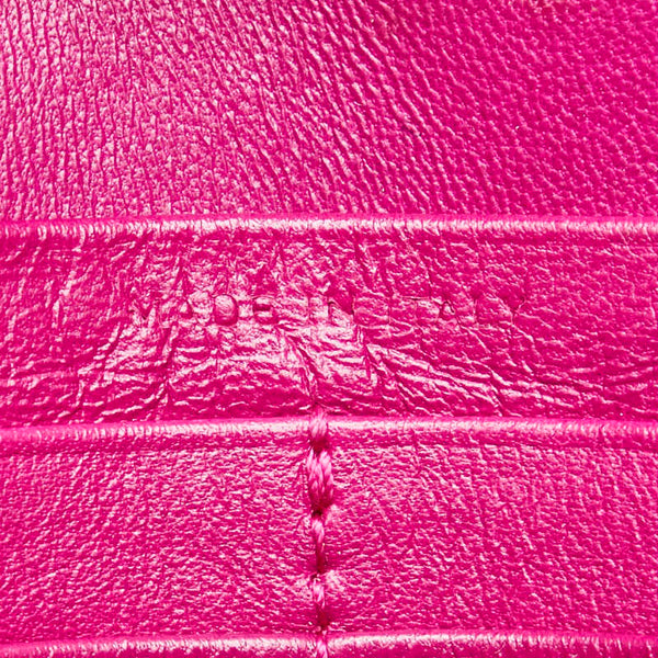 サンローラン YSLロゴ サッチェル ミディアム 斜め掛け チェーン ショルダーバッグ 377829 ピンク パテントレザー レディース SAINT LAURENT 【中古】