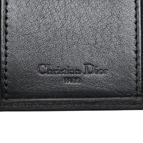 ディオール ロゴプレート 6連 キーケース ブラック レザー レディース Dior 【中古】